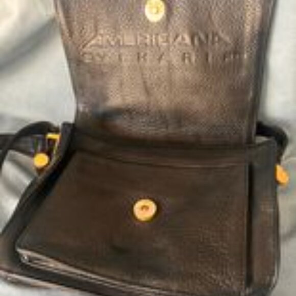 Black Leather, Vintage, Americana By Sharif purse - Picture 4 of 4